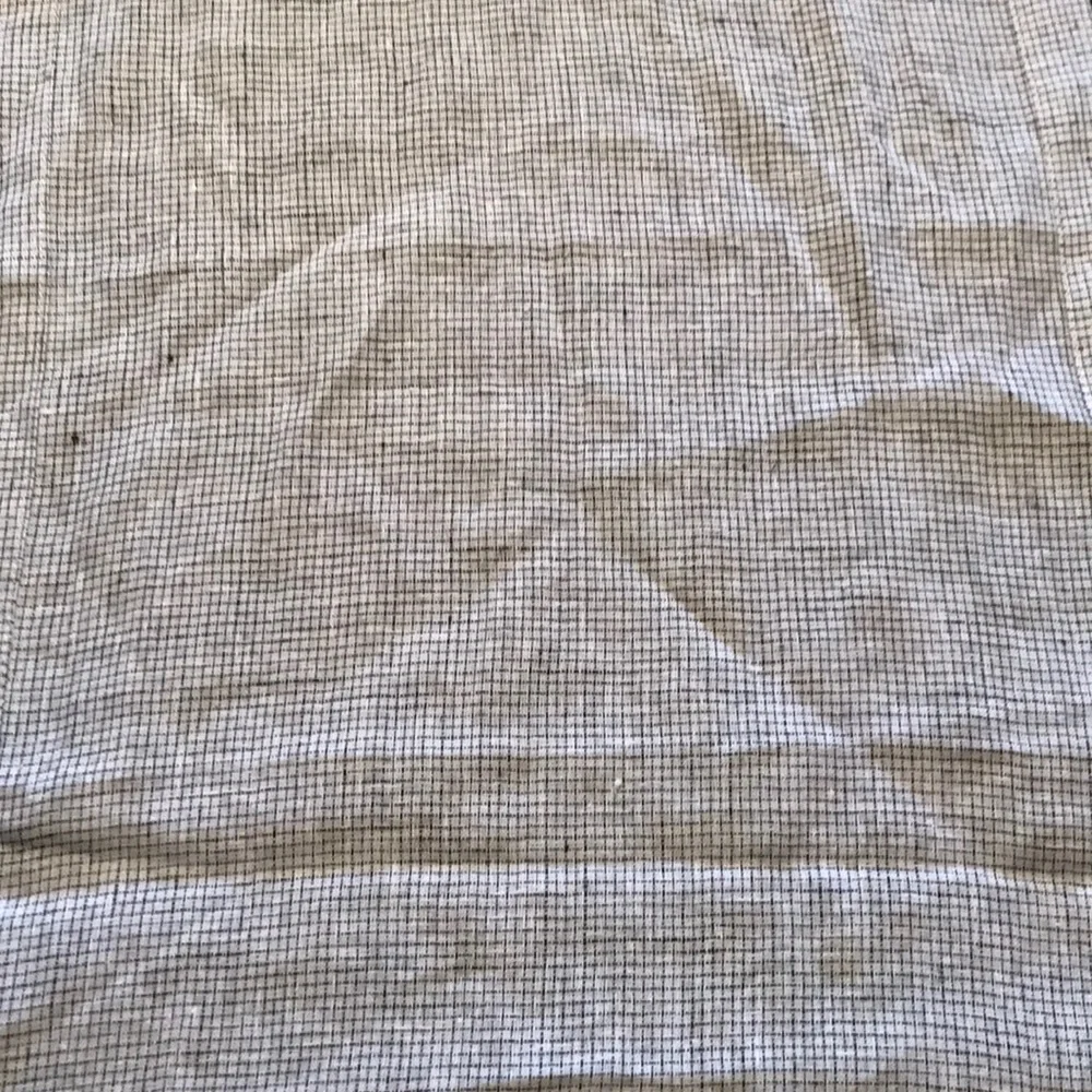 Crate & Barrel Suits Neutral Grid Grey Table Runner